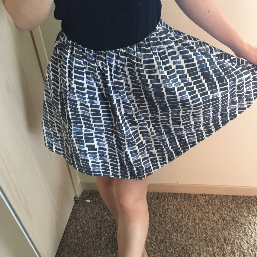 Kate Spade Saturday Navy Circle Skirt
